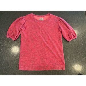 Saturday Sunday Anthropologie Pink‎ Sweater Dress Balloon Sleeve Small